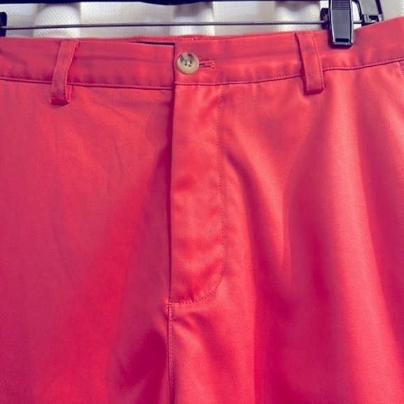 Men’s Vinyard Vines Links 100% Polyester Salmon Color Golf Shorts Size 33 - Picture 3 of 7
